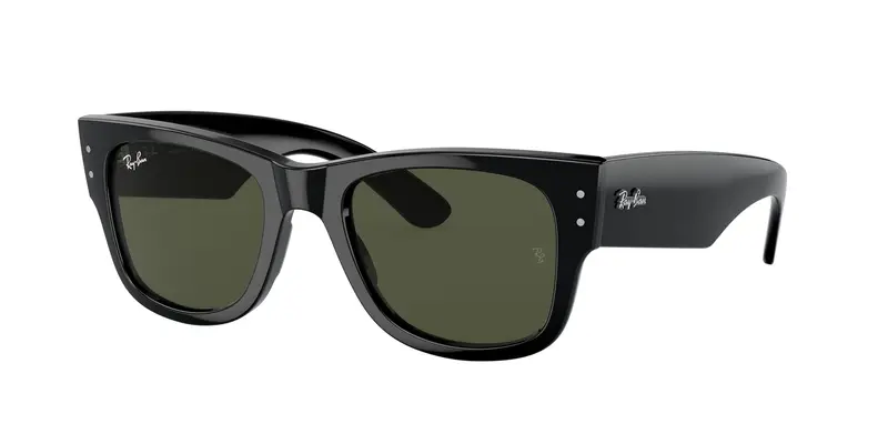 Ray - Ban Unisex RB0840S MEGA WAYFARER 901/31 Occhiali da sole Acetato Nero Verde Squadrata Normale