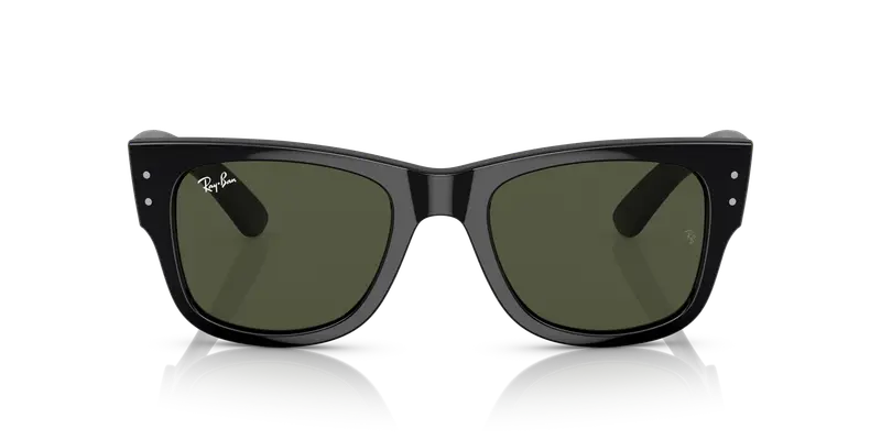 Ray - Ban Unisex RB0840S MEGA WAYFARER 901/31 Occhiali da sole Acetato Nero Verde Squadrata Normale miniatura 2