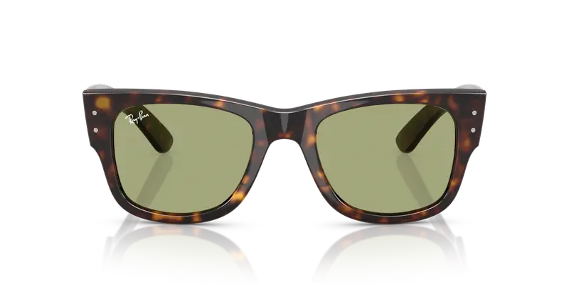 Ray - Ban Unisex RB0840S MEGA WAYFARER 902/4E Occhiali da sole Acetato Tartaruga Verde Squadrata Normale miniatura 2