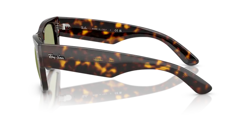 Ray - Ban Unisex RB0840S MEGA WAYFARER 902/4E Occhiali da sole Acetato Tartaruga Verde Squadrata Normale miniatura 3