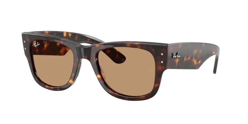 Ray - Ban Unisex RB0840S MEGA WAYFARER 902/53 Occhiali da sole Acetato Tartaruga Marrone Squadrata Normale