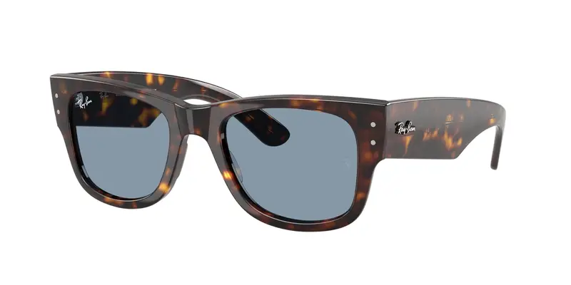 Ray - Ban Unisex RB0840S MEGA WAYFARER 902/56 Occhiali da sole Acetato Tartaruga Blu Squadrata Normale