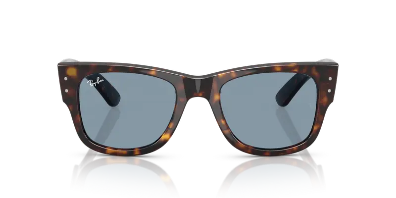 Ray - Ban Unisex RB0840S MEGA WAYFARER 902/56 Occhiali da sole Acetato Tartaruga Blu Squadrata Normale miniatura 2