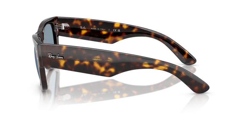 Ray - Ban Unisex RB0840S MEGA WAYFARER 902/56 Occhiali da sole Acetato Tartaruga Blu Squadrata Normale miniatura 3