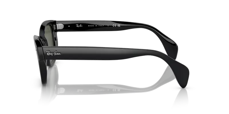 Ray - Ban Unisex RB0880S 901/31 Occhiali da sole Acetato Nero Verde Squadrata Normale miniatura 3