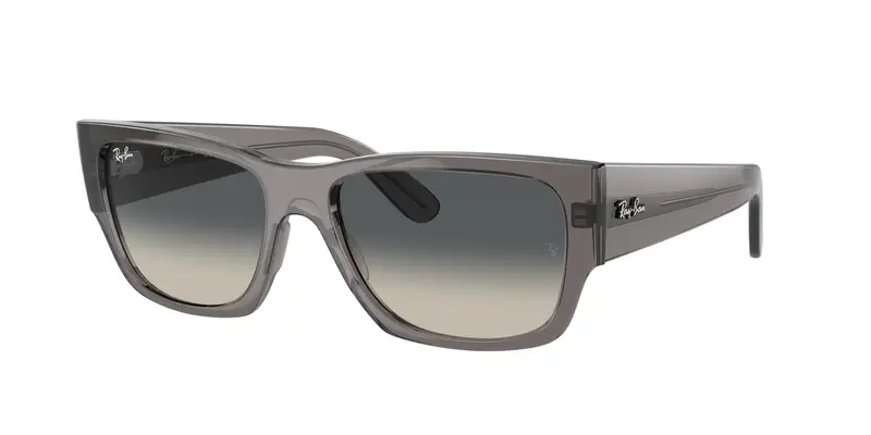 Ray - Ban Unisex RB0947S CARLOS 667571 Occhiali da sole Acetato Grigio Grigio Squadrata Normale Sfumato