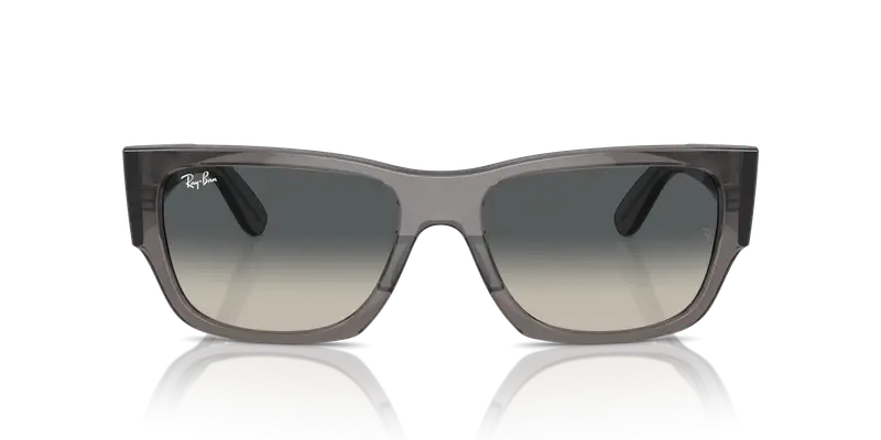 Ray - Ban Unisex RB0947S CARLOS 667571 Occhiali da sole Acetato Grigio Grigio Squadrata Normale Sfumato miniatura 2