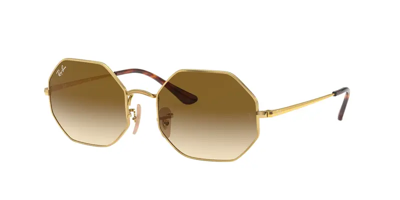 Ray - Ban Unisex RB1972 OCTAGON 914751 Occhiali da sole Metallo Oro Marrone Geometrica Normale Sfumato