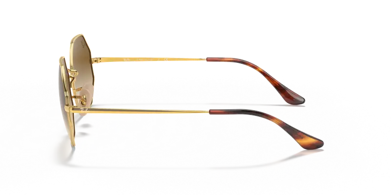 Ray - Ban Unisex RB1972 OCTAGON 914751 Occhiali da sole Metallo Oro Marrone Geometrica Normale Sfumato miniatura 3