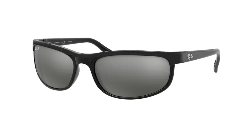 Ray - Ban Unisex RB2027 PREDATOR 2 601/W1 Occhiali da sole Nylon Nero Grigio Squadrata Polarizzata