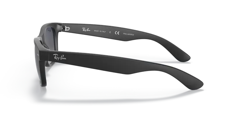 Ray - Ban Unisex RB2132 NEW WAYFARER 601S78 Occhiali da sole Iniettato Nero Blu Squadrata Polarizzata Sfumato miniatura 3