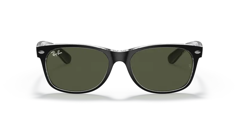 Ray - Ban Unisex RB2132 NEW WAYFARER 6052 Occhiali da sole Iniettato Nero G15 Squadrata Normale miniatura 2