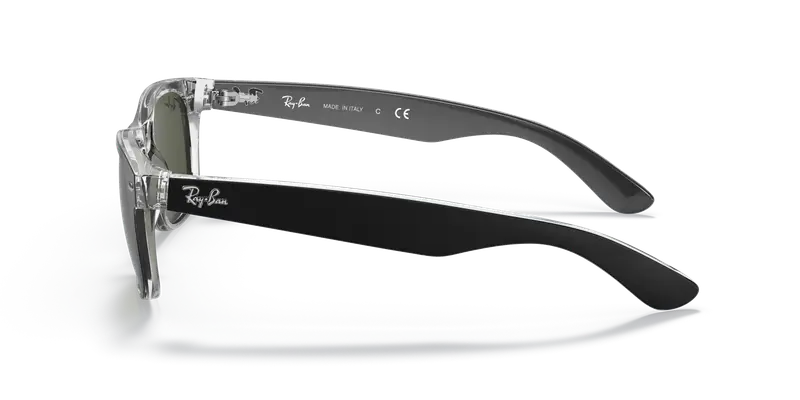 Ray - Ban Unisex RB2132 NEW WAYFARER 6052 Occhiali da sole Iniettato Nero G15 Squadrata Normale miniatura 3