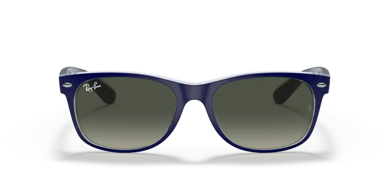 Ray - Ban Unisex RB2132 NEW WAYFARER 605371 Occhiali da sole Nylon Blu Grigio Squadrata Normale miniatura 2