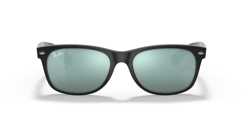 Ray - Ban Unisex RB2132 NEW WAYFARER 622/30 Occhiali da sole Iniettato Nero Argento Squadrata Normale miniatura 2