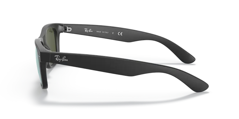 Ray - Ban Unisex RB2132 NEW WAYFARER 622/30 Occhiali da sole Iniettato Nero Argento Squadrata Normale miniatura 3