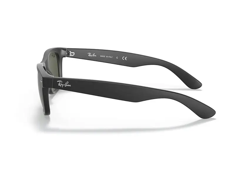 Ray - Ban Unisex RB2132 NEW WAYFARER 622 Occhiali da sole Iniettato Nero Verde G15 Squadrata Normale miniatura 2