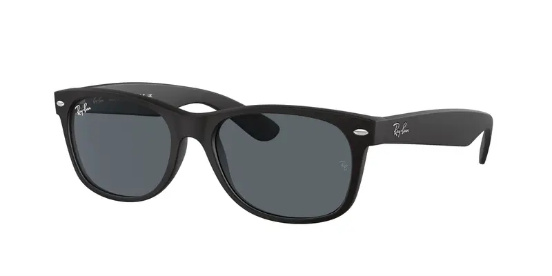 Unisex RB2132 NEW WAYFARER 622/R5 Occhiali da sole Nylon Nero Blu Squadrata Normale Antiriflesso