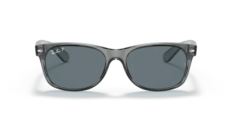 Ray - Ban Unisex RB2132 NEW WAYFARER 64503R Occhiali da sole Nylon Grigio Blu Squadrata Polarizzata miniatura 2