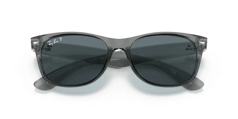 Unisex RB2132 NEW WAYFARER 64503R Occhiali da sole Nylon Grigio Blu Squadrata Polarizzata miniatura 2