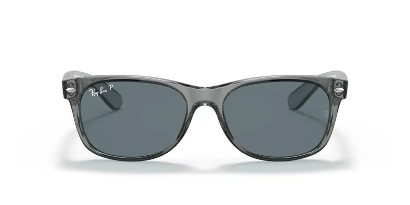 Unisex RB2132 NEW WAYFARER 64503R Occhiali da sole Nylon Grigio Blu Squadrata Polarizzata miniatura 3