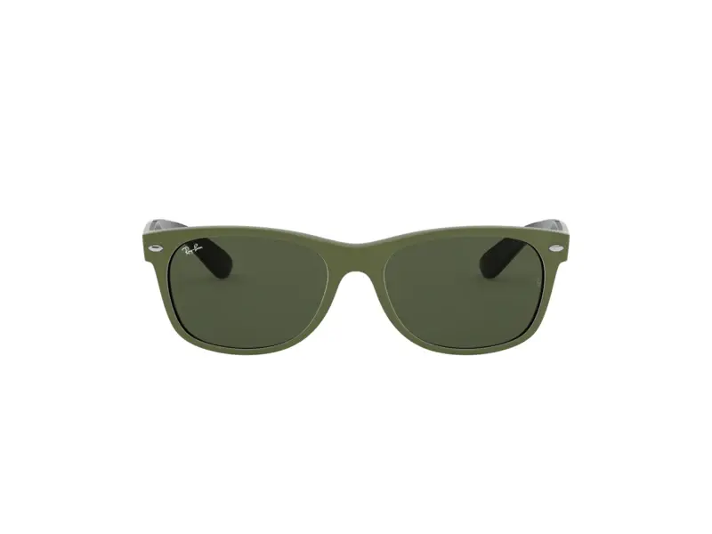 Unisex RB2132 NEW WAYFARER 646531 Occhiali da sole Plastica Verde Verde Squadrata Normale miniatura 2