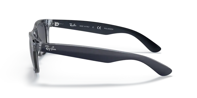 Ray - Ban Unisex RB2132 NEW WAYFARER 660778 Occhiali da sole Nylon Blu Blu Squadrata Polarizzata Sfumato miniatura 3