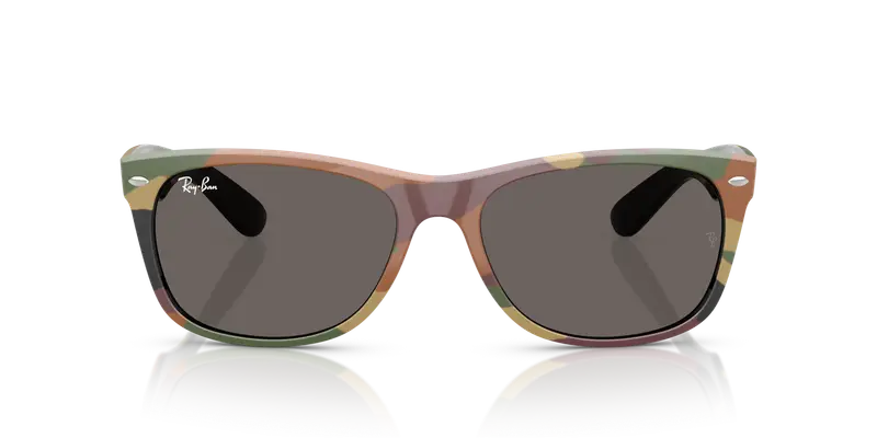 Ray - Ban Unisex RB2132 NEW WAYFARER 6822B1 Occhiali da sole Nylon Nero Grigio Squadrata Normale miniatura 2