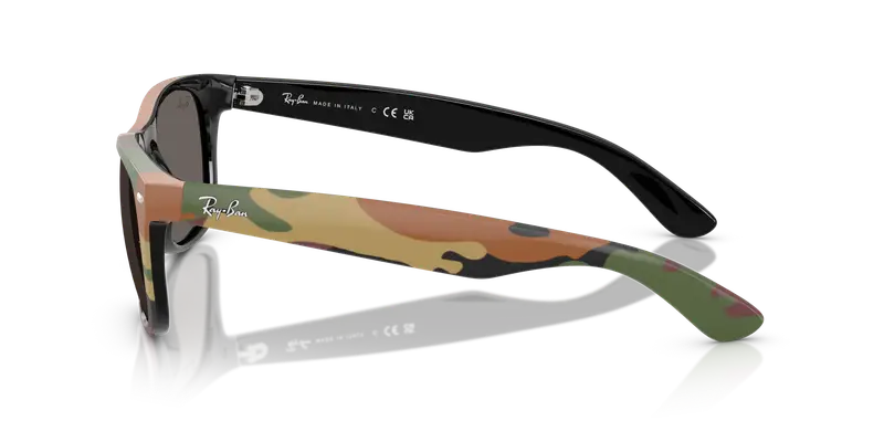 Ray - Ban Unisex RB2132 NEW WAYFARER 6822B1 Occhiali da sole Nylon Nero Grigio Squadrata Normale miniatura 3