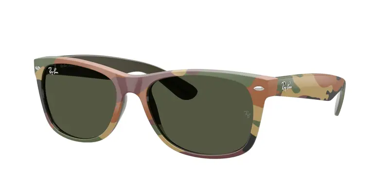 Ray - Ban Unisex RB2132 NEW WAYFARER 682331 Occhiali da sole Nylon Verde Verde Squadrata Normale
