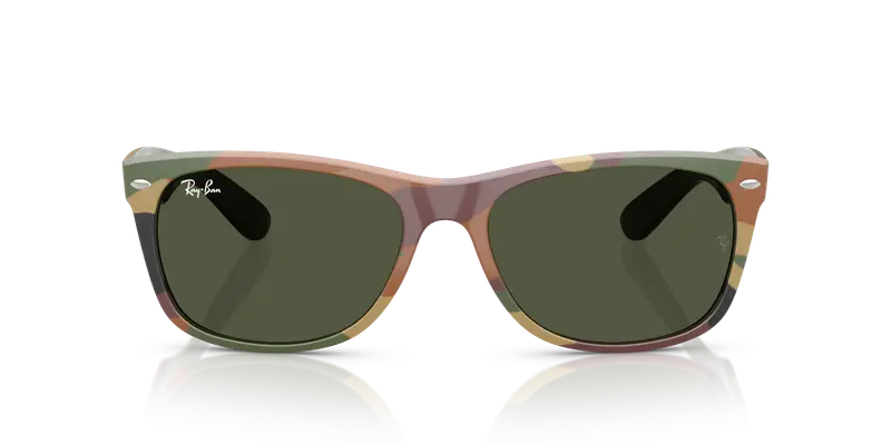 Ray - Ban Unisex RB2132 NEW WAYFARER 682331 Occhiali da sole Nylon Verde Verde Squadrata Normale miniatura 2