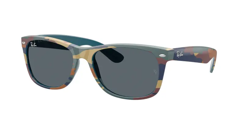 Ray - Ban Unisex RB2132 NEW WAYFARER 6824R5 Occhiali da sole Nylon Blu Blu Squadrata Normale