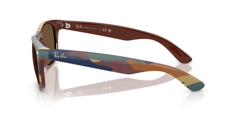 Ray - Ban Unisex RB2132 NEW WAYFARER 682533 Occhiali da sole Nylon Marrone Marrone Squadrata Normale miniatura 3