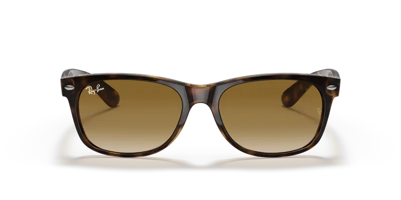 Ray - Ban Unisex RB2132 NEW WAYFARER 710/51 Occhiali da sole Iniettato Tartaruga Squadrata Normale Sfumato miniatura 2