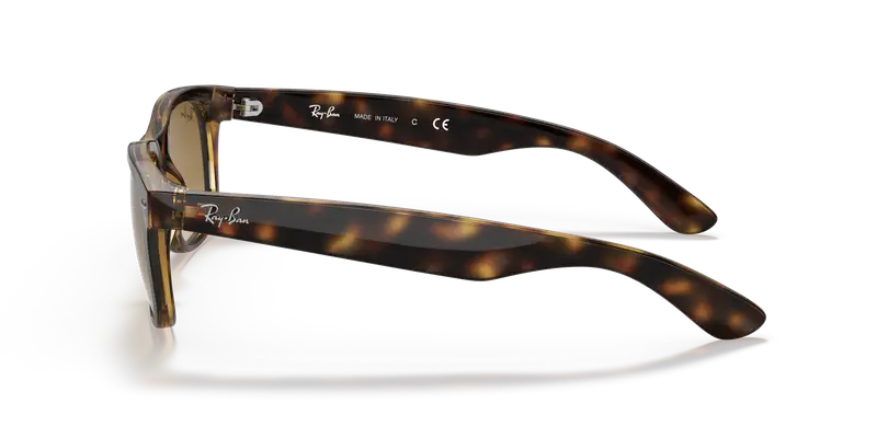 Ray - Ban Unisex RB2132 NEW WAYFARER 710/51 Occhiali da sole Iniettato Tartaruga Squadrata Normale Sfumato miniatura 3