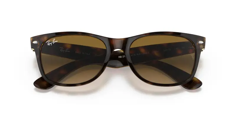 Unisex RB2132 NEW WAYFARER 710/51 Occhiali da sole Iniettato Tartaruga Squadrata Normale Sfumato miniatura 2