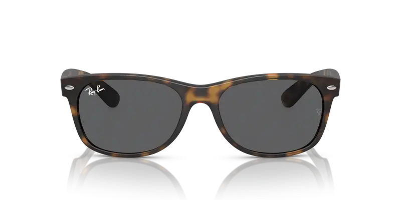 Ray - Ban Unisex RB2132 NEW WAYFARER 865/B1 Occhiali da sole Nylon Tartaruga Grigio Squadrata Normale miniatura 2