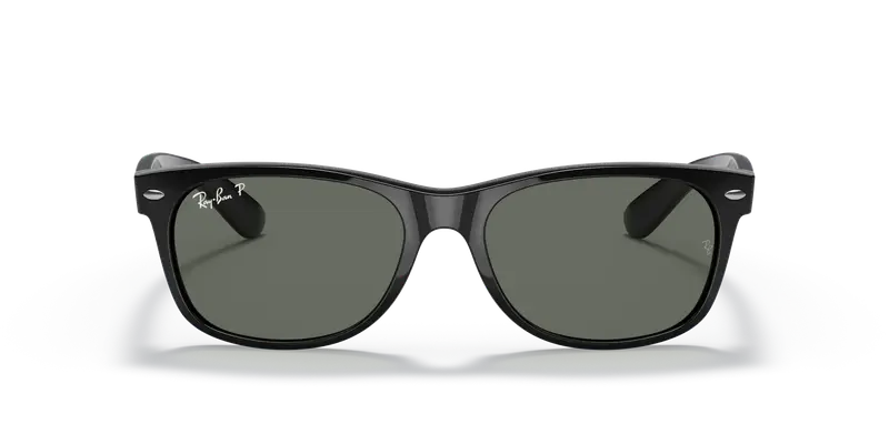 Ray - Ban Unisex RB2132 NEW WAYFARER 901/58 Occhiali da sole Iniettato Nero Verde Squadrata Polarizzata miniatura 2