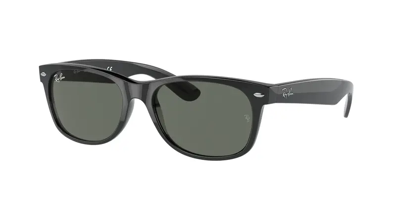 Ray - Ban Unisex RB2132 NEW WAYFARER 901L Occhiali da sole Iniettato Nero G15 Squadrata Normale