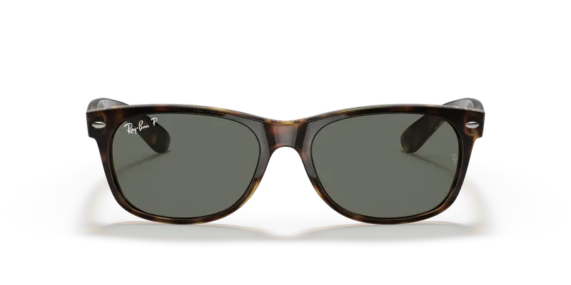 Ray - Ban Unisex RB2132 NEW WAYFARER 902/58 Occhiali da sole Iniettato Tartaruga Verde G15 Squadrata Polarizzata miniatura 2