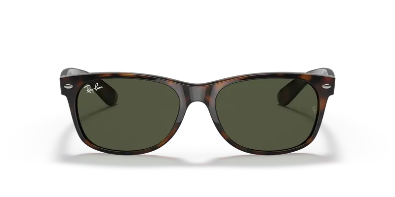 Ray - Ban Unisex RB2132 NEW WAYFARER 902 Occhiali da sole Iniettato Tartaruga Verde G15 Squadrata Normale miniatura 2