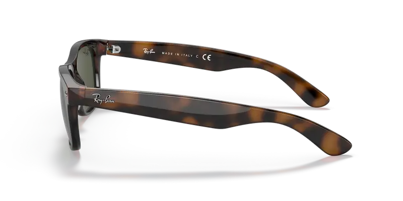 Ray - Ban Unisex RB2132 NEW WAYFARER 902 Occhiali da sole Iniettato Tartaruga Verde G15 Squadrata Normale miniatura 3