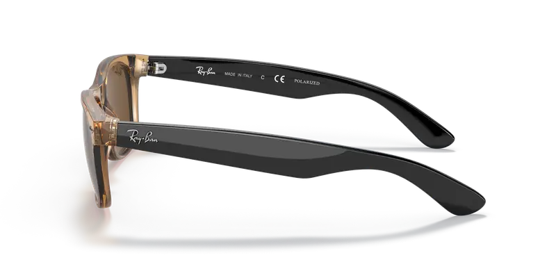 Ray - Ban Unisex RB2132 NEW WAYFARER 945/57 Occhiali da sole Nylon Giallo Marrone Squadrata Polarizzata miniatura 3