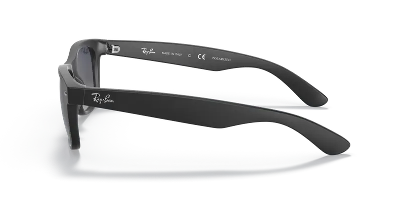 Ray - Ban Unisex RB2132F NEW WAYFARER LOW BRIDGE FIT 601S78 Occhiali da sole Nylon Nero Blu Squadrata Polarizzata Sfumato miniatura 3