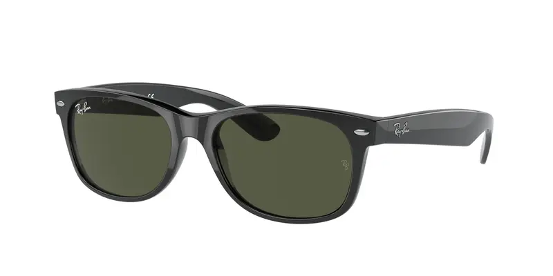 Ray - Ban Unisex RB2132F NEW WAYFARER LOW BRIDGE FIT 901L Occhiali da sole Nylon Nero G15 Squadrata Normale