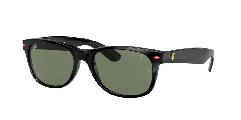 Ray - Ban Unisex RB2132M NEW WAYFARER SCUDERIA FERRARI COLLECTION F60131 Occhiali da sole Nylon Nero G15 Squadrata Normale