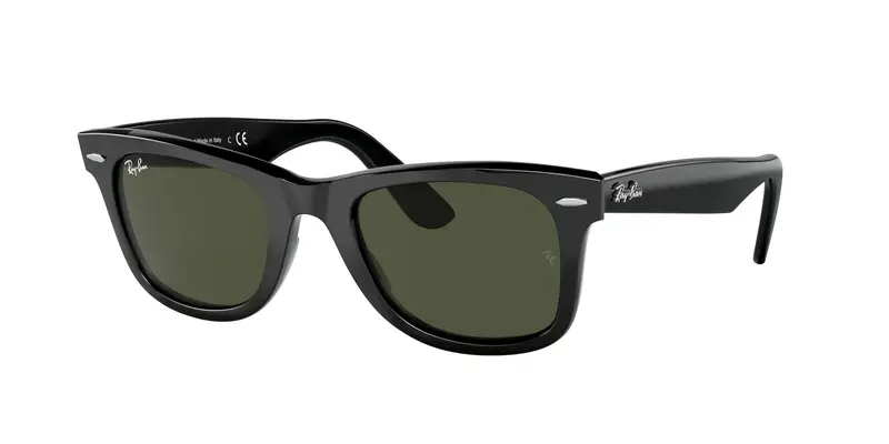 Ray - Ban Unisex RB2140 WAYFARER 135831 Occhiali da sole Acetato Nero Verde Squadrata Normale