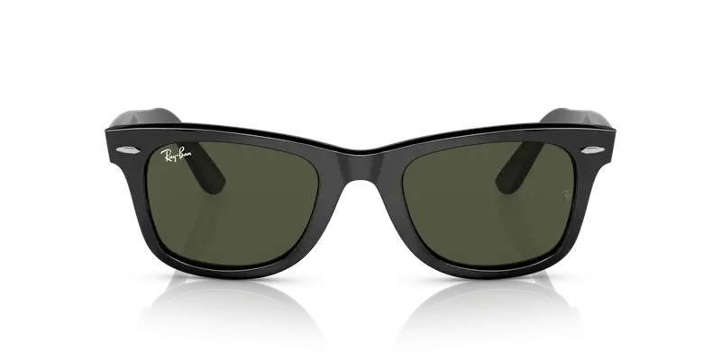 Ray - Ban Unisex RB2140 WAYFARER 135831 Occhiali da sole Acetato Nero Verde Squadrata Normale miniatura 2