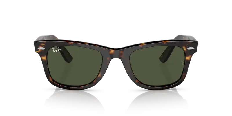 Ray - Ban Unisex RB2140 WAYFARER 135931 Occhiali da sole Acetato Tartaruga Verde Squadrata Normale miniatura 2