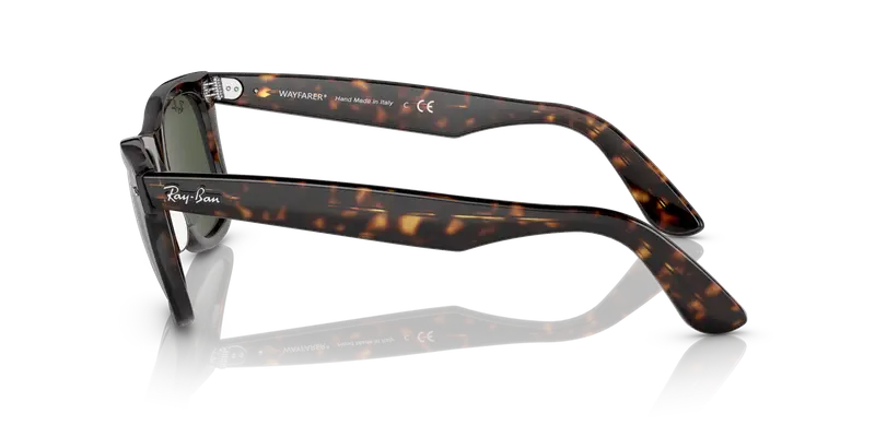 Ray - Ban Unisex RB2140 WAYFARER 135931 Occhiali da sole Acetato Tartaruga Verde Squadrata Normale miniatura 3